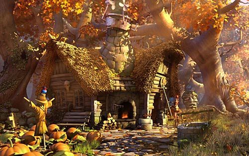 Użyj sekatora na pnączach po lewej stronie stronie ogrodu (Use the shears on the undergrowth) - Ukryta piwnica w domu profesora - Rozdział 1 - Prolog - The Book of Unwritten Tales - poradnik do gry