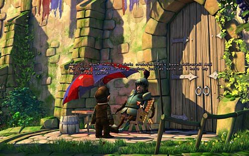 W trakcie narzekania graczy, do koszyka stojącego obok krzesła z małpą wpadła kartka - Jak przerwać grę RPG? - Rozdział 2 - In the Town - The Book of Unwritten Tales - poradnik do gry
