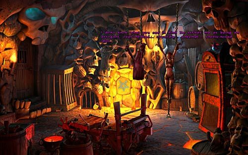 Porozmawiaj chwilę z wiszącym obok Critterem - Jak uwolnić się z lochów? - Rozdział 4 - The Wild Lands - The Book of Unwritten Tales - poradnik do gry