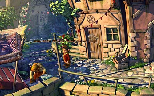 Kupiec ma zamiar wynieść się z miasta, ale wciąż jest winien przedmiot Wilburowi - Wilbur zostaje magiem (4) - Zdobycie amuletu - Rozdział 2 - In the Town - The Book of Unwritten Tales - poradnik do gry