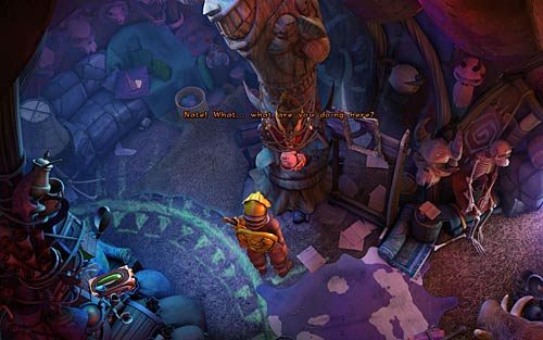 Znajduje się tu wielki namiot (Look at the tent) - Próba siły - Rozdział 4 - The Wild Lands - The Book of Unwritten Tales - poradnik do gry