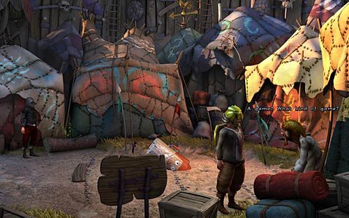 Idź do kupca i zapytaj (Why do you never have anything that I need - Próba celności - Rozdział 4 - The Wild Lands - The Book of Unwritten Tales - poradnik do gry