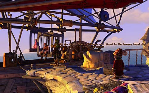 Wilbur otrzyma zadanie zwerbowania dwóch osób na wyprawę - Werbowanie załogi na wyprawę - Ivo - Rozdział 2 - In the Town - The Book of Unwritten Tales - poradnik do gry