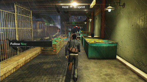 Zaraz po zakończeniu filmu wprowadzającego rozpocznie się scena ucieczki głównego bohatera przed policją - Follow Naz | Opis przejścia Sleeping Dogs - Sleeping Dogs - poradnik do gry