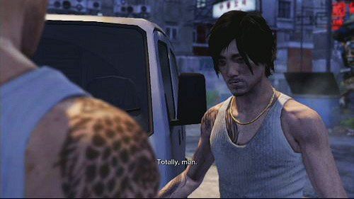 Na miejscu spotkasz się z Jackiem, który powie ci, że ma dla ciebie zadanie - Stick up and delivery | Opis przejścia Sleeping Dogs - Sleeping Dogs - poradnik do gry