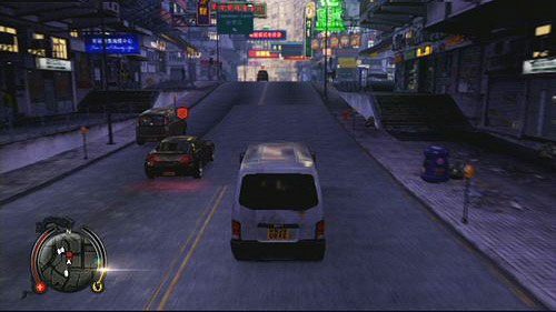 Jak tylko znajdziesz się obok jednego z aut, wciśnij kwadrat i wskaż kierunek uderzenia - Stick up and delivery | Opis przejścia Sleeping Dogs - Sleeping Dogs - poradnik do gry