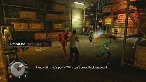 Dotrzesz w ten sposób do magazynu, gdzie czeka cię trochę walki z gangsterami - Payback | Opis przejścia Sleeping Dogs - Sleeping Dogs - poradnik do gry