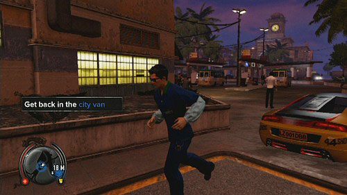 Po wykonanej robocie wróć do auta i śledź gangstera, nie dając się zauważyć - Hotshot Lead 2 - Gathered Surveillance | Opis przejścia Sleeping Dogs - Sleeping Dogs - poradnik do gry