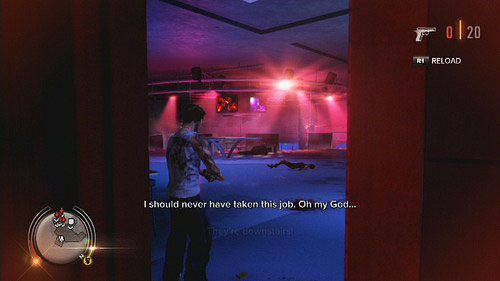 Zaraz po zakończeniu cut-scenki otwórz pobliskie drzwi i zastrzel trzymającego zakładnika mężczyznę - Meet The New Boss | Opis przejścia Sleeping Dogs - Sleeping Dogs - poradnik do gry