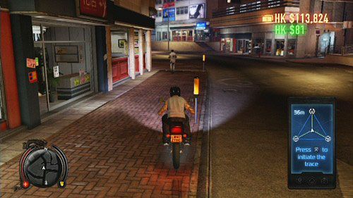 Po krótkiej rozmowie z Aceem udaj się do środka trójkąta przedstawionego na telefonie - Hotshot Lead 4 - Hotshot | Zadania policyjne w Sleeping Dogs - Sleeping Dogs - poradnik do gry