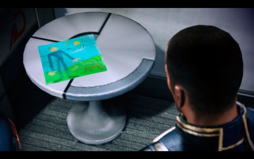 Wyposażony we wszystkie sześć śladów, podejdź do mapy i nałóż poszczególne filtry - Laboratorium doktora Brysona I | Opis przejścia Mass Effect 3 Leviathan - Mass Effect 3: Leviathan - poradnik do gry