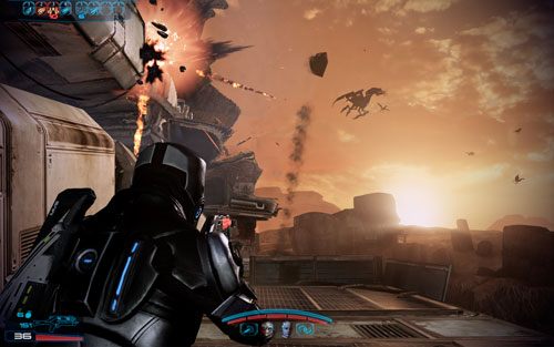 Wyskoczywszy z promu, ostrzelaj zombiaki, które na Ciebie zaszarżują - Namakli | Opis przejścia Mass Effect 3 Leviathan - Mass Effect 3: Leviathan - poradnik do gry