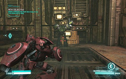 Wróć na główny szlak, podejdź do zablokowanego przejścia i we wskazanym miejscu podłóż ładunek wybuchowy - Rozdział 4 - Eye of the Storm | Opis przejścia | Transformers Upadek Cybertronu - Transformers: Upadek Cybertronu - poradnik do gry