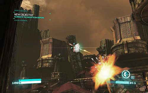 Kiedy uporasz się ze wszystkimi przejdź przez drzwi - Rozdział 4 - Eye of the Storm | Opis przejścia | Transformers Upadek Cybertronu - Transformers: Upadek Cybertronu - poradnik do gry