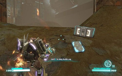 Zeskocz z kładki, na której wylądowałeś, na sam dół i skieruj się między filary z lewej - Rozdział 6 - Death from Above | Opis przejścia | Transformers Upadek Cybertronu - Transformers: Upadek Cybertronu - poradnik do gry