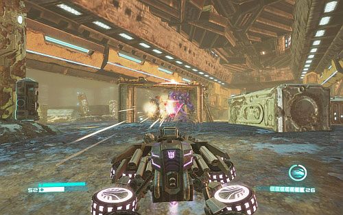 Po zniszczeniu mechanizmu będziesz jeszcze musiał stawić czoła dwóm potężnym robotom - Rozdział 7 - Belly of the Beast | Opis przejścia - Transformers: Upadek Cybertronu - poradnik do gry