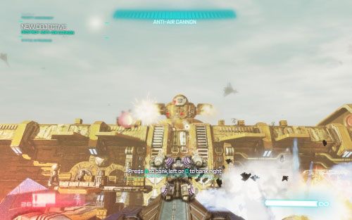 Idź przed siebie, aż dotrzesz do dźwigni znajdującej się przed drugim działem - Rozdział 8 - Combaticons Combine! | Opis przejścia - Transformers: Upadek Cybertronu - poradnik do gry