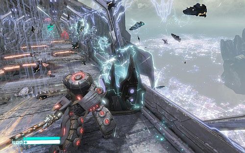 Wróć na most i podejdź do generatora z prawej (obrazek) - Rozdział 11 - Starscreams Betrayal | Opis przejścia - Transformers: Upadek Cybertronu - poradnik do gry