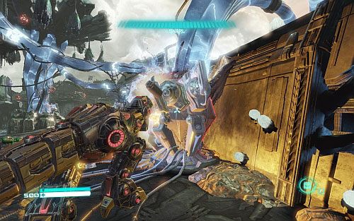Kiedy trafisz na arenę z uwięzionym Snarlem zostaniesz zaatakowany przez dużą liczbę insektów - Rozdział 12 - Grimlock Smash | Opis przejścia | Transformers Upadek Cybertronu - Transformers: Upadek Cybertronu - poradnik do gry