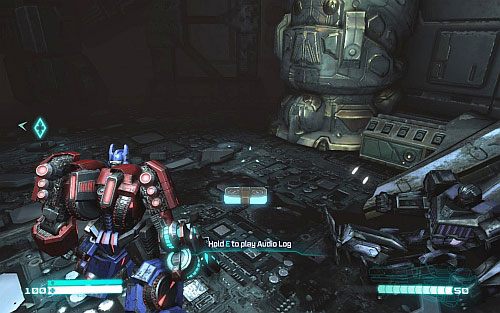 Kiedy zniszczysz działo przejdź przez przejście, które się pojawi - Audio Logs - rozdziały 1-6 | Audio Logs | Transformers Upadek Cybertronu - Transformers: Upadek Cybertronu - poradnik do gry