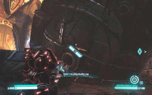 Po obronieniu się przed Decepticonami na placu wejdź do budynku i pomóż kompanowi przesunąć przeszkodę - Audio Logs - rozdziały 1-6 | Audio Logs | Transformers Upadek Cybertronu - Transformers: Upadek Cybertronu - poradnik do gry