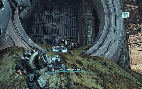 Po opuszczeniu jaskini zacznij kierować się za Cliffjumperem - Audio Logs - rozdziały 1-6 | Audio Logs | Transformers Upadek Cybertronu - Transformers: Upadek Cybertronu - poradnik do gry