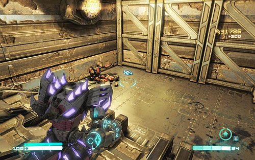 Po pokonaniu Tytana wskocz na podwyższenie z prawej i stań na okrągłym punkcie - Audio Logs - rozdziały 7-12 | Audio Logs | Transformers Upadek Cybertronu - Transformers: Upadek Cybertronu - poradnik do gry