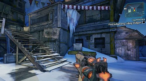 Podążaj w głąb obozu Bandytów na południowy wschód, eliminując wszelki opór po drodze - Symbiosis | Misje poboczne - Southern Shelf | Borderlands 2 - Borderlands 2 - poradnik do gry