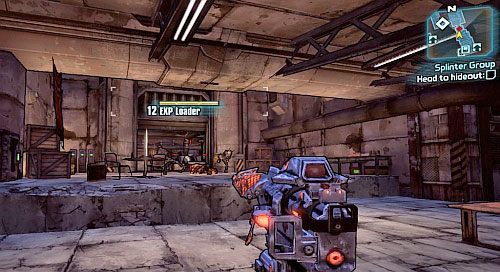 Jeżeli odwiedzasz to miejsce po zakończeniu zadania A Dam Fine Rescue, istnieje szansa na spotkanie po drodze Robota pokazanego na obrazku, który eksploduje zabijając dwóch Bandytów - Splinter Group | Misje poboczne - Sanctuary | Borderlands 2 - Borderlands 2 - poradnik do gry