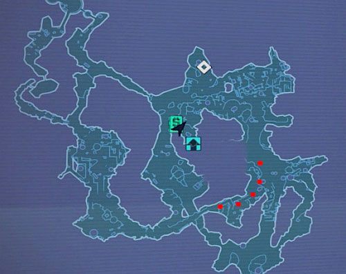 Podążaj tunelem zgodnie z kropkami na obrazku powyżej - Cult Following - Eternal Flame | Misje poboczne - Sanctuary | Borderlands 2 - Borderlands 2 - poradnik do gry