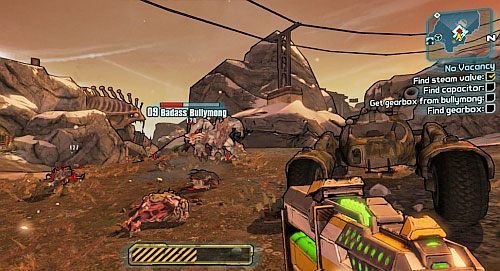 Skieruj się do pompy na wschodzie [5], gdzie zabij Bullymonga, trzymającego Gearbox - No Vacancy | Misje poboczne - Three Horns Valley | Borderlands 2 - Borderlands 2 - poradnik do gry