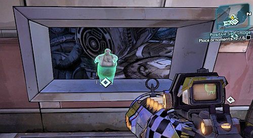 Teraz rozstaw figurki w wyznaczonych miejscach, w środku warsztatu - Positive Self Image | Misje poboczne - The Dust | Borderlands 2 - Borderlands 2 - poradnik do gry