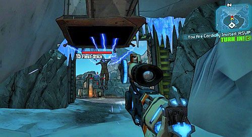 Kiedy dotrzesz do jaskini, Flesh-Stick zostanie załapany w pułapkę - You Are Cordially Invited: RSVP | Misje poboczne - Tundra Express - Borderlands 2 - poradnik do gry