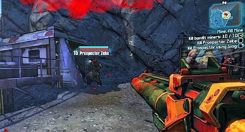 Po dotarciu na górę zmierzysz się z Zeke - Mine, All Mine | Misje poboczne - Sanctuary 2 | Borderlands 2 - Borderlands 2 - poradnik do gry
