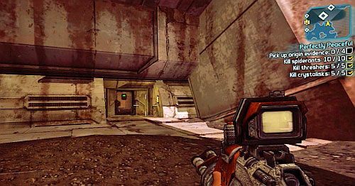 Kiedy wyeliminujesz wystarczającą ilość przeciwników, by zdobyć dodatkowe punkty doświadczenia, zbierz resztę Echo Recorderów - Perfectly Peaceful | Misje poboczne - Sanctuary 2 | Borderlands 2 - Borderlands 2 - poradnik do gry