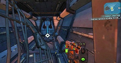 Mając już trzy dzienniki udaj się na południowy wschód mapy, do miejsca oznaczonego numerem [8] na mapie - Hidden Journals | Misje poboczne - Sanctuary 2 | Borderlands 2 - Borderlands 2 - poradnik do gry