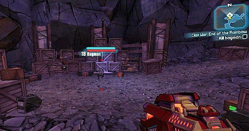 Twoim zadaniem jest śledzenie go w szybie kopalnianym, pozostając nie zauważonym - Clan War - End of the Rainbow | Misje poboczne - The Highlands | Borderlands 2 - Borderlands 2 - poradnik do gry