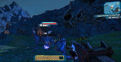 Kiedy już zdobędziesz wymagany przedmiot, jedź do gniazda Stalkerów, w północnej części mapy [2] - Best Mothers Day Ever | Misje poboczne - The Highlands | Borderlands 2 - Borderlands 2 - poradnik do gry