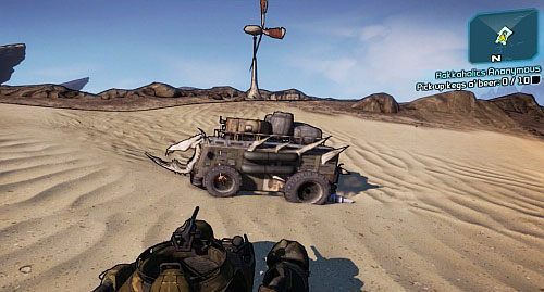 Po przyjęciu zadania od Mordecaia [1], użyj Fast Travel i przenieś się do The Dust - Rakkaholics Anonymous | Misje poboczne - Sanctuary 3 | Borderlands 2 - Borderlands 2 - poradnik do gry