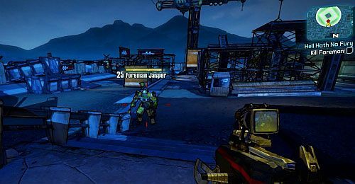 Porozmawiaj z Moxxi [1], a następnie przenieś się do Opportunity, za pomocą Fast Travel - Hell Hath No Fury | Misje poboczne - Sanctuary 3 | Borderlands 2 - Borderlands 2 - poradnik do gry