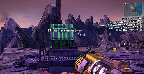 Ostatnia flaga musi zostać umieszczona w północno zachodniej części mapy [8] - Capture the Flags | Misje poboczne - Sanctuary 3 | Borderlands 2 - Borderlands 2 - poradnik do gry