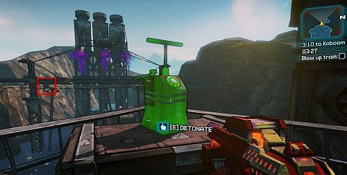 Z ładunkiem, udaj się na torowisko oznaczone numer [5] - 3:10 to Kaboom | Misje poboczne - Lynchwood | Borderlands 2 - Borderlands 2 - poradnik do gry