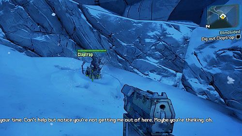 Po przejściu przez jaskinie dojdziesz do urwiska, gdzie ponownie zostaniesz zaatakowany przez Monglety - My First Gun/Blindsided | Zadania główne w Borderlands 2 - Borderlands 2 - poradnik do gry