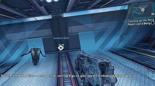 Teraz podejdź do drzwi, dzięki którym przeniesiesz się do Southern Shelf - My First Gun/Blindsided | Zadania główne w Borderlands 2 - Borderlands 2 - poradnik do gry