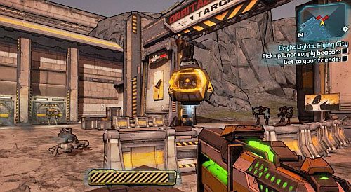Po drugiej stronie, przed bramą zmierzysz się z Constructorem - Bright Lights, Flying City | Zadania główne w Borderlands 2 - Borderlands 2 - poradnik do gry