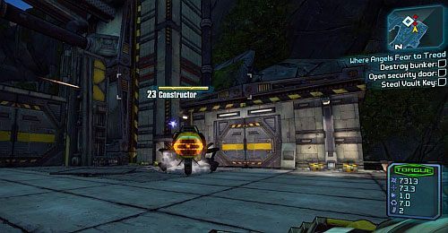 Podążaj w górę drogi, likwidując napotkane Roboty oraz Żołnierzy Hyperion - Where Angels Fear to Tread part 1, 2 | Zadania główne w Borderlands 2 - Borderlands 2 - poradnik do gry