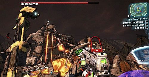 Kiedy Lilith będzie krzyczeć, że zaraz podniesie się poziom lawy, szybko wskocz na dowolne podwyższenie na arenie - The Talon of God | Zadania główne w Borderlands 2 - Borderlands 2 - poradnik do gry