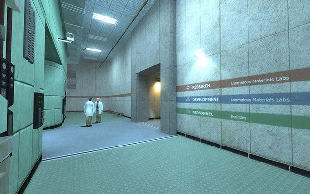 Na ścianie znajdują się kolorowe paski - Anomalous Materials | Black Mesa Inbound, Anomalous Materials | Black Mesa - Black Mesa - poradnik do gry