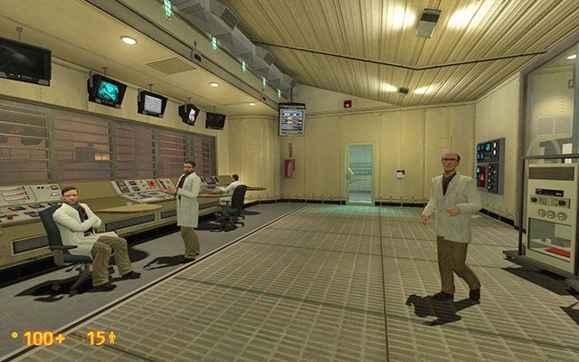 Po wyjściu czeka Cię dość długa wędrówka korytarzem - Anomalous Materials | Black Mesa Inbound, Anomalous Materials | Black Mesa - Black Mesa - poradnik do gry