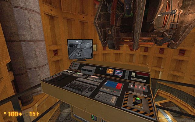 Gdy metalowe wrota zostaną zamknięte, usłyszysz w głośniku głos jednego z nadzorujących doświadczenie naukowców - Anomalous Materials | Black Mesa Inbound, Anomalous Materials | Black Mesa - Black Mesa - poradnik do gry